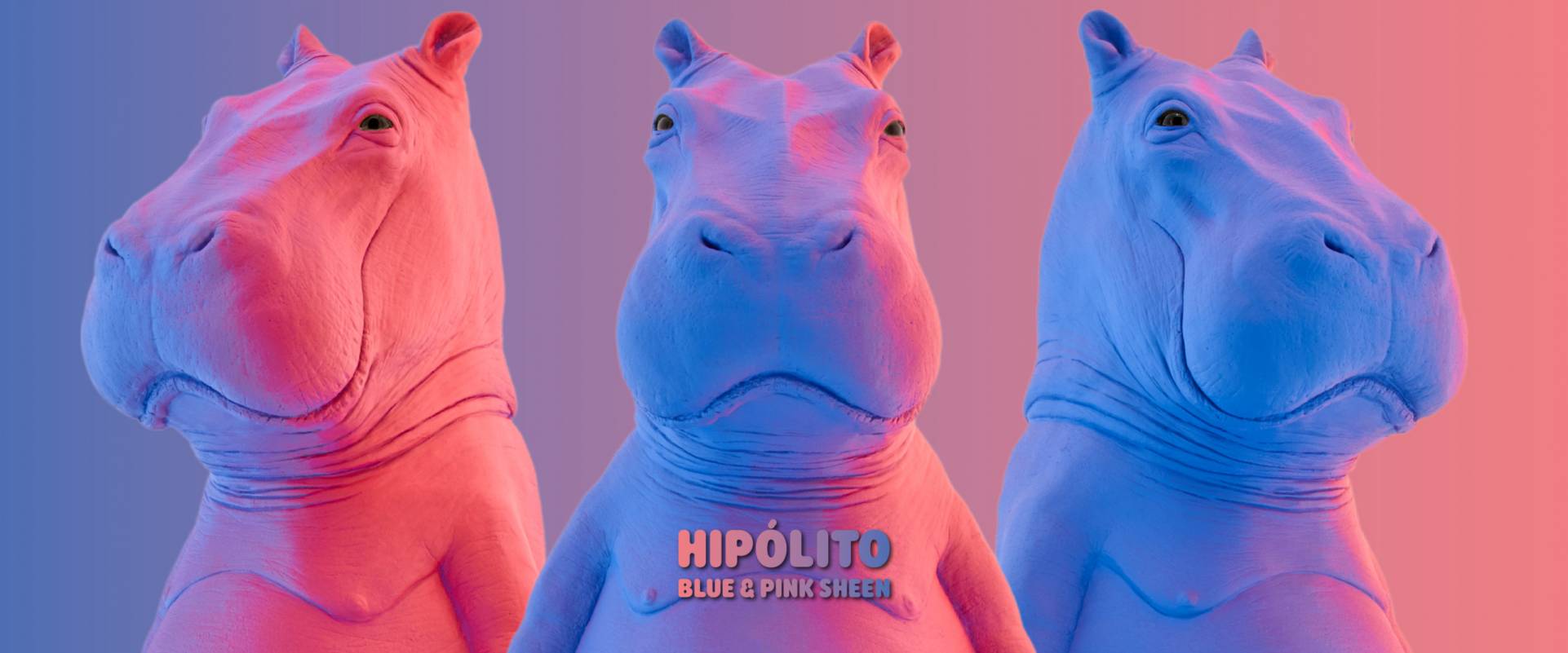 Hipolito Blue & Pink Sheen